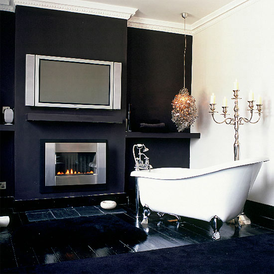 black and white bathroom , black and white bathroom design , black and ...