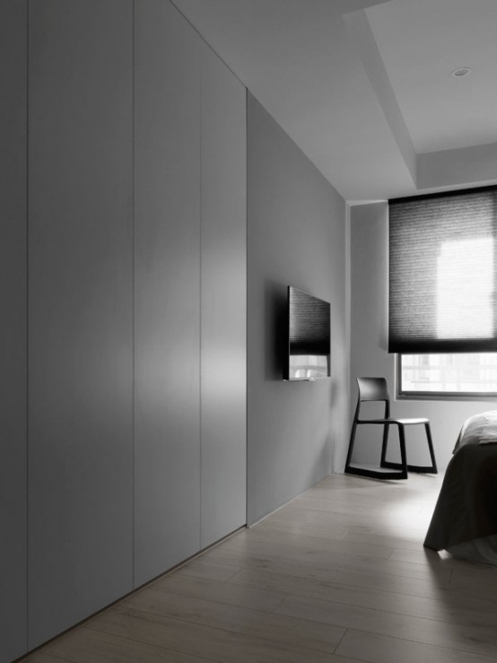 Black And White Minimalist Apartment With Pops Of Yellow Black And White Minimalist Apartment With Pops Of Yellow