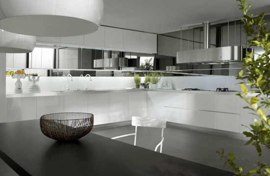 Black White Kitchen Design Longline Salvarani