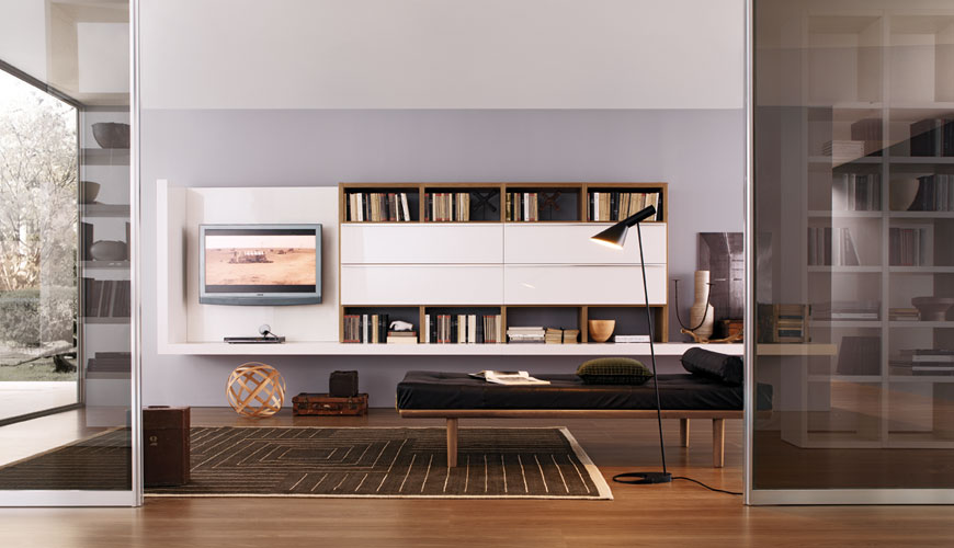 20 Modern Living Room Wall Units For Book Storage From Misuraemme