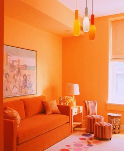 bright and inspiring orange room designs 19 تصميمات ملهمة لعشاق البرتقالي