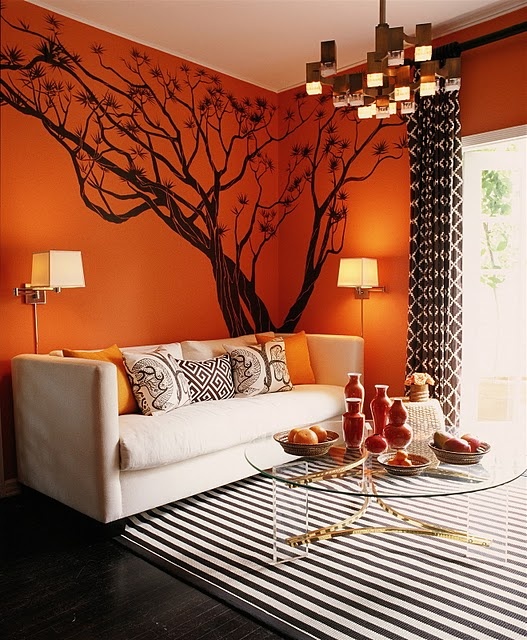 bright and inspiring orange room designs 6 تصميمات ملهمة لعشاق البرتقالي