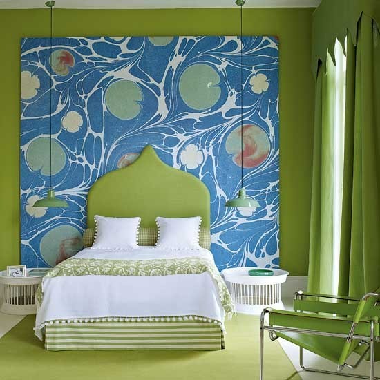 Bright Green Bedroom