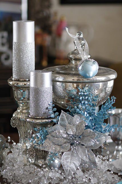 35 Silver And Blue Décor Ideas For Christmas And New Year  DigsDigs