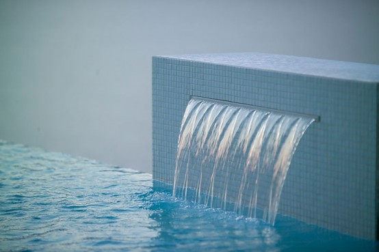 Charming Swimming Pool Fountain Powerfall By Zodiac Pooclare