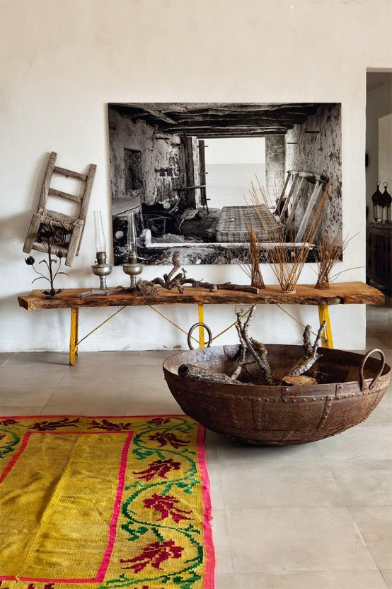 Cheerful Rustic Ibiza Retreat With Colorful Details