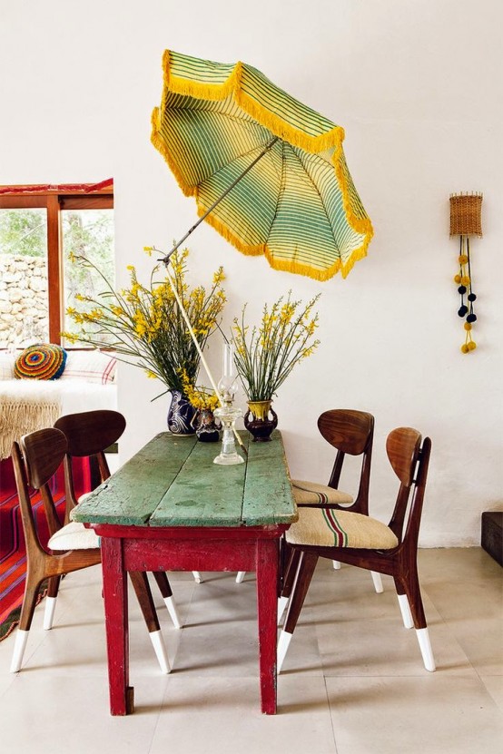 Cheerful Rustic Ibiza Retreat With Colorful Details
