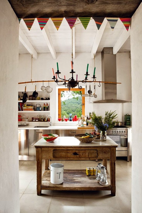 Cheerful Rustic Ibiza Retreat With Colorful Details
