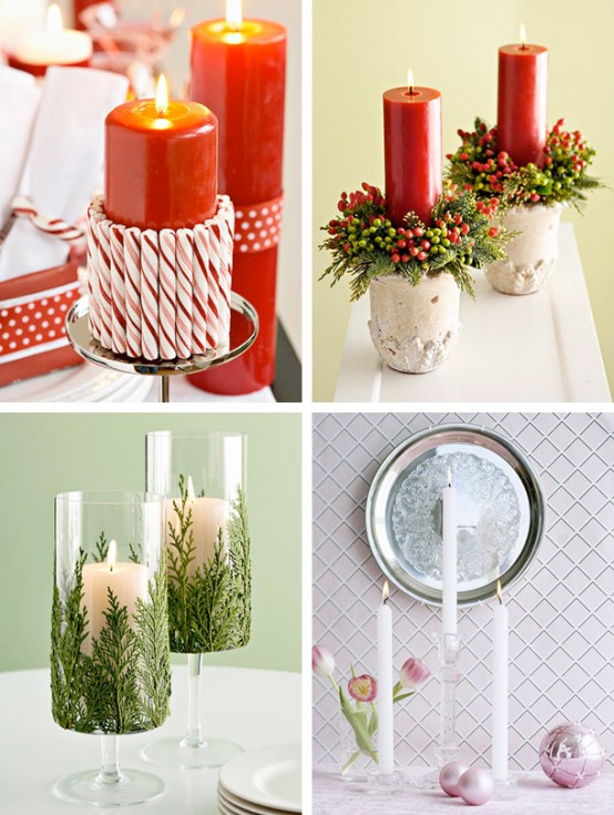 Christmas candles holders design