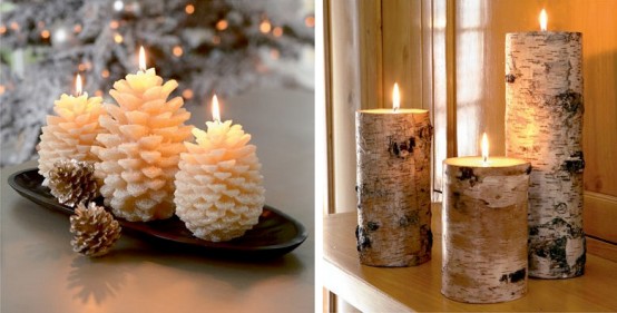Close to nature Christmas candles
