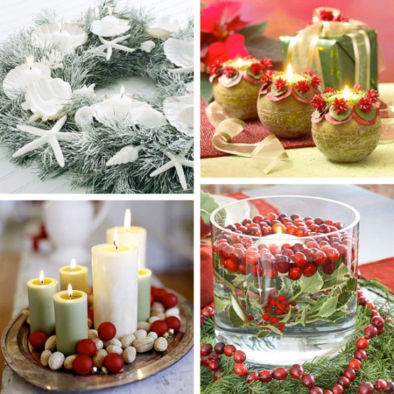 Christmas candles ornaments