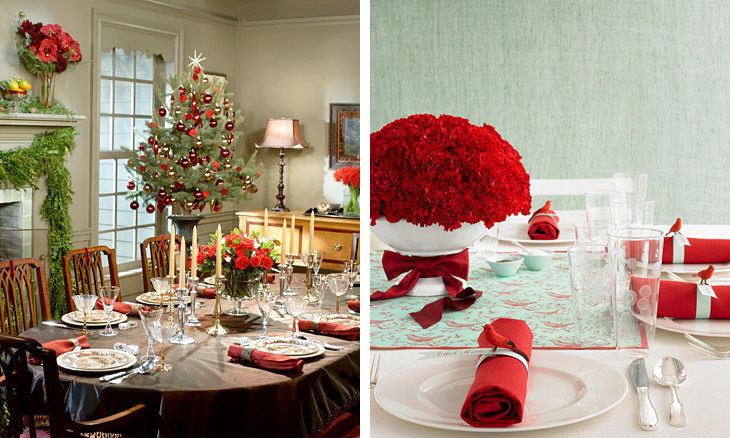 25 Christmas Table Decorating Ideas | DigsDigs