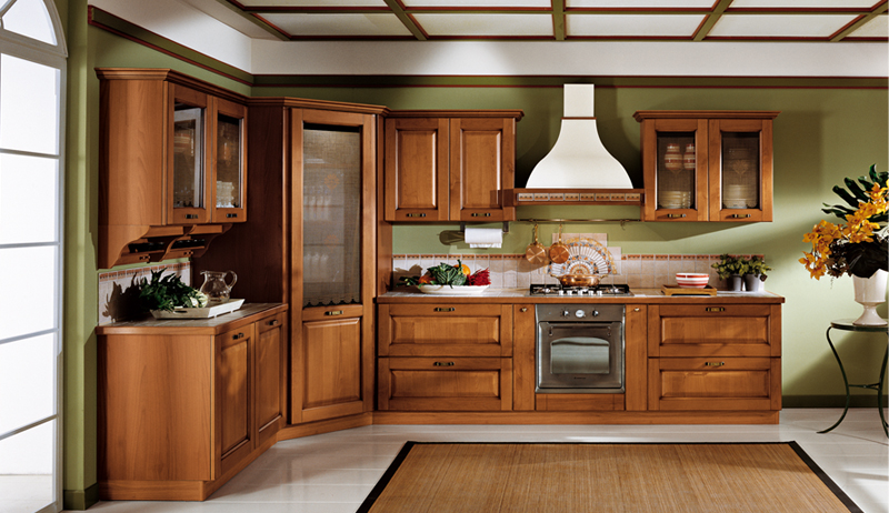 white kitchen shelves with black counter tops