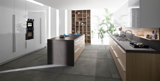 CODE in slatted ash wood with open elements in ash wood