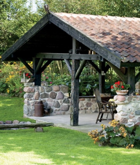 Colorful Gingerbread House With Vintage Furniture
