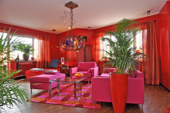 Colorful Swedish Apartment In A Crazy Mix Of Red Shades | Design ...