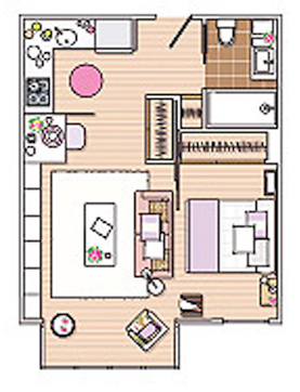  Designliving Room Layout on How To Design 40 Square Meter Apartment Comfy   Digsdigs