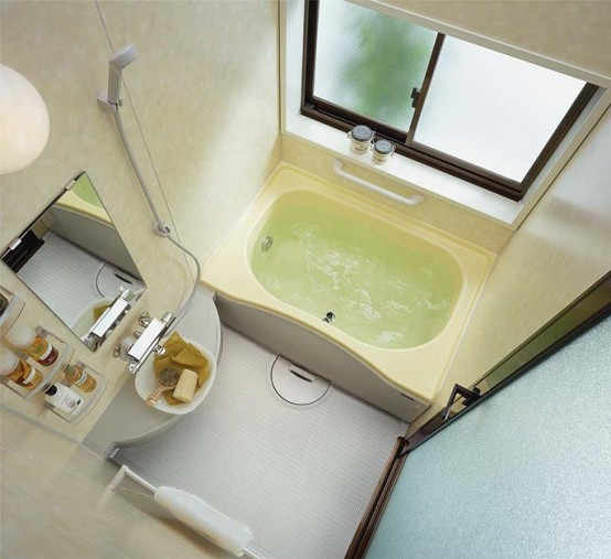 Compact and Small Bathroom Layouts from INAX | DigsDigs