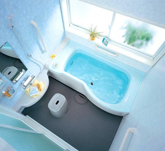 Compact and Small Bathroom Layouts from INAX  DigsDigs