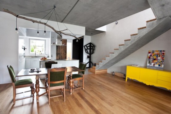 Concrete House With Forest Inspired Details Concrete House With Forest Inspired Details