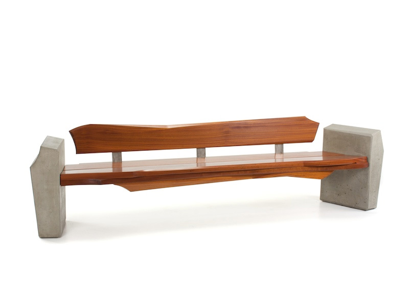  and Sleek Yet Natural Outdoor Bench by Nico Yektai | DigsDigs