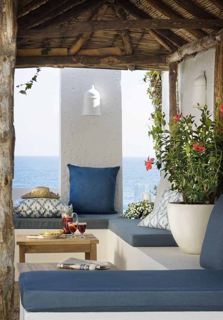 terrace summer cool inviting digsdigs decoracion terraza mediterranea muebles obra outdoor para decor interior greece living décor source andalusia beach