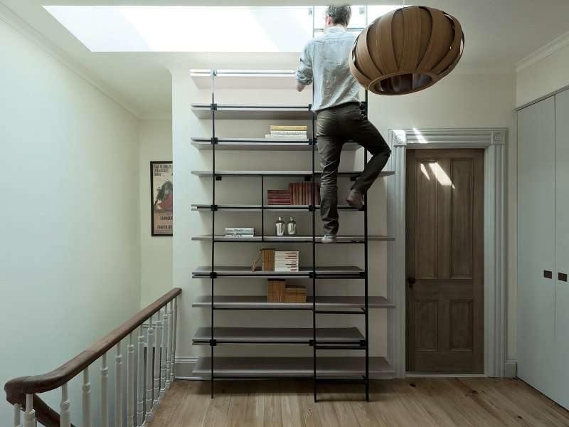 Cool Bookcase Ladder For Small Spaces DigsDigs
