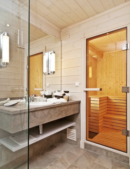 Cozy And Inviting Beige Interior With Lots Of Wood