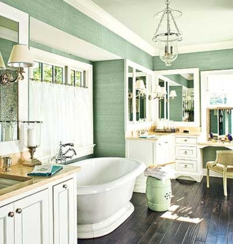 bathroom farmhouse designs cozy relaxing mint rustic bath dark floors bathrooms decor master walls floor light dream tub living colors