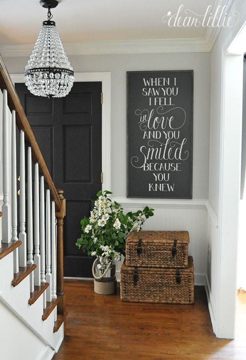 farmhouse entryway simple cozy decor entry way foyer hallway modern digsdigs rustic décor source door stairs decoration hall bench doors