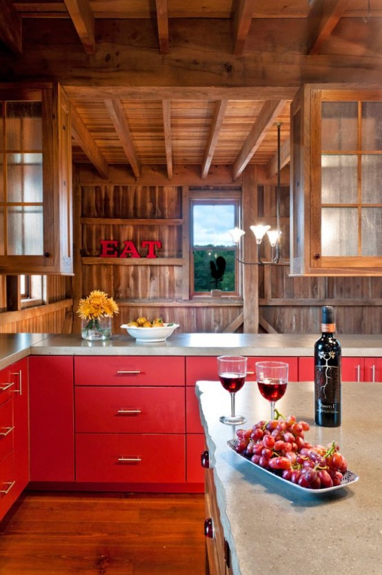 40 cozy chalet kitchen designs to get inspired digsdigs Inspiration chalet Deko