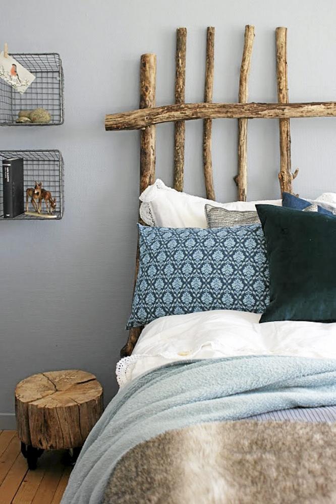 rustic bedroom cozy headboard diy digsdigs wooden designs decor