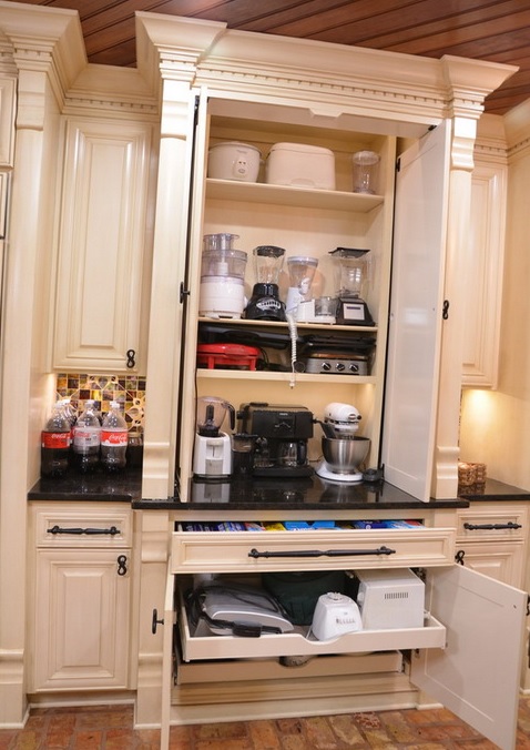 appliances storage creative kitchens cabinet kitchen digsdigs idea drawers shelves hold too making cool