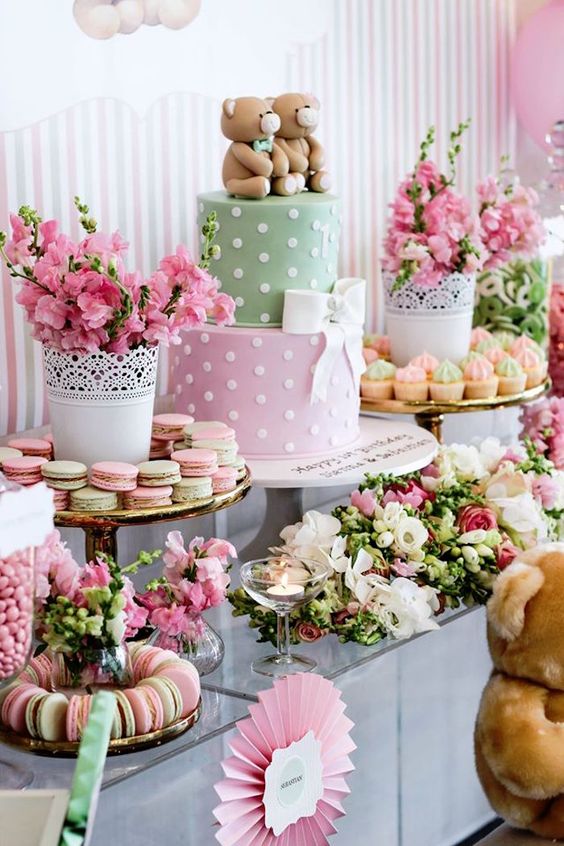 31 Cute Baby Shower Dessert Table Décor Ideas - DigsDigs