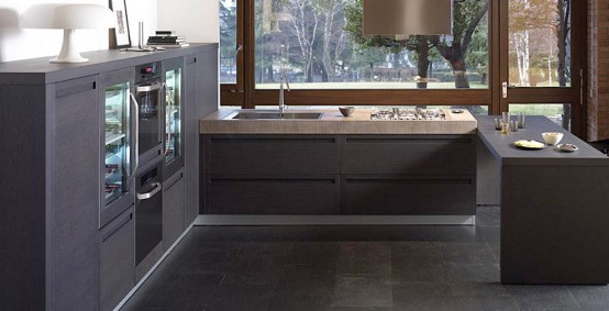 Dark oak kitchen from Terra collection