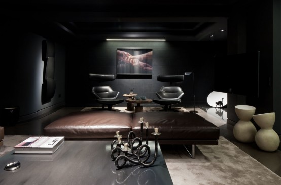 Dramatic And Luxurious Apartment In Dark Colors Dramatic And Luxurious Apartment In Dark Colors