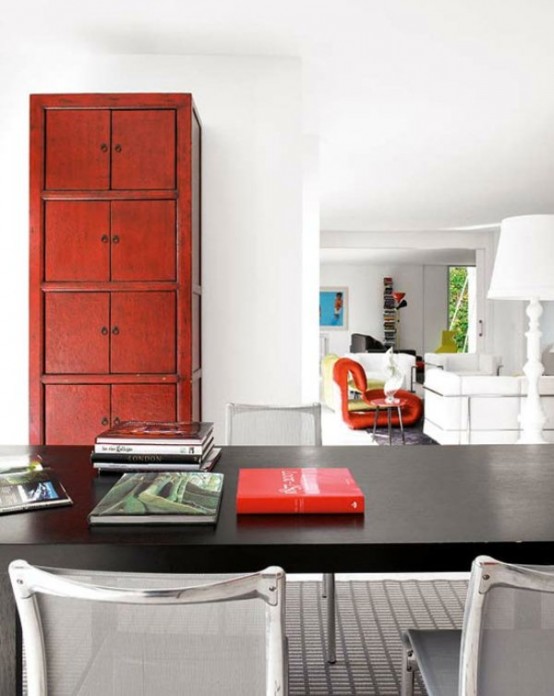 Dramatic Colorful Apartment With Vintage Pieces