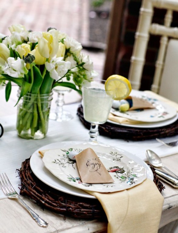Spring Table Settings | 40 easter table d 233 cor ideas to make this family holiday Spring Table Settings | 40 easter table d 233 cor ideas to make this family holiday