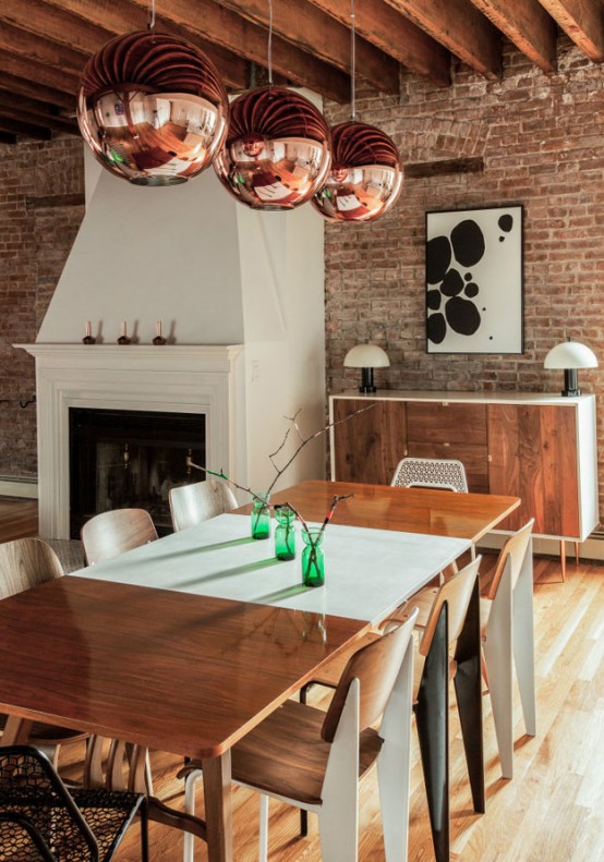 Eclectic Modern Loft With Emerald Accents Eclectic Modern Loft With Emerald Accents
