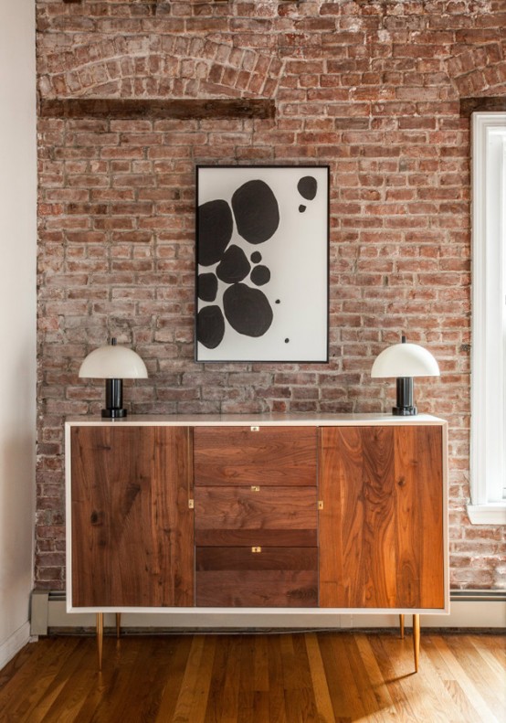 Eclectic Modern Loft With Emerald Accents Eclectic Modern Loft With Emerald Accents