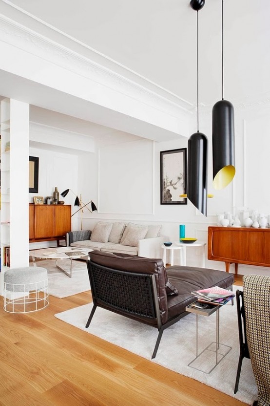 Eclectic Sensational Apartment With Mid Century Furniture