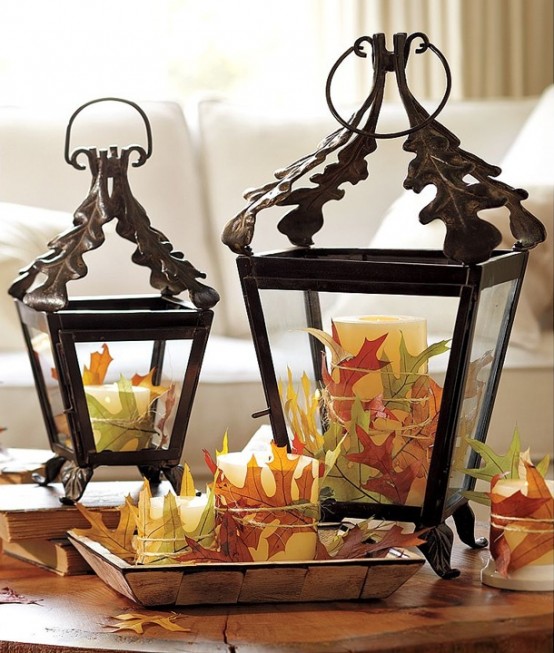 59 fall lanterns for outdoor and indoor décor digsdigs Candles interior Patio Ideas