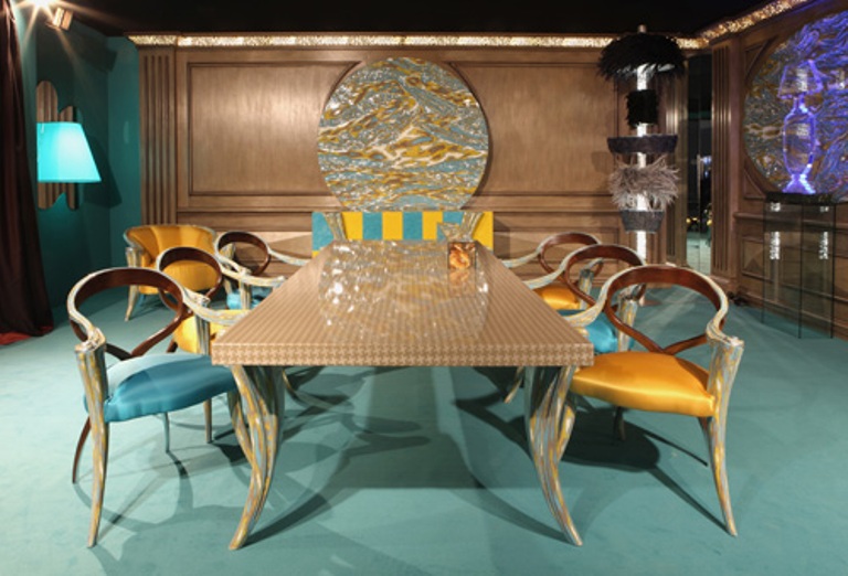 Fresh And Modern Furniture For A Dining Room In Turquoise and ...