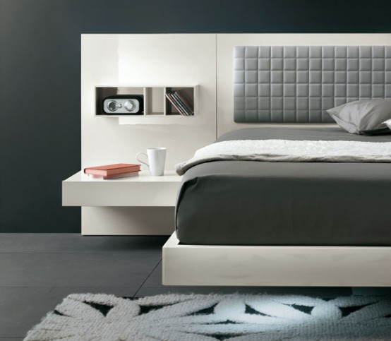 Futuristic Bedroom Set With Suspended Bed