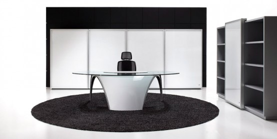 Futuristic Office Table E28093 Luna By Uffix