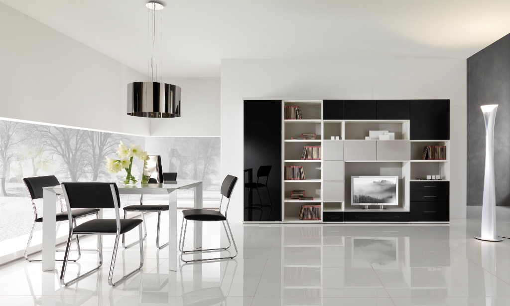 Modern Black and White Furniture for Living Room from Giessegi 