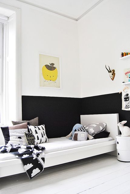 Half painted wall decor ideas 7