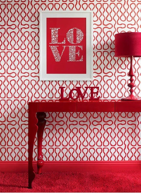 Hot Red Valentine Decor Ideas