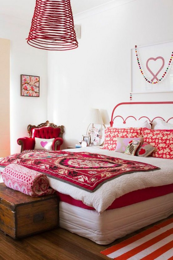 Hot Red Valentine Decor Ideas