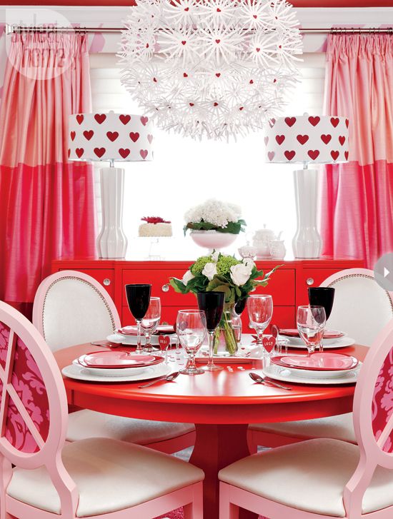 Hot Red Valentine Decor Ideas